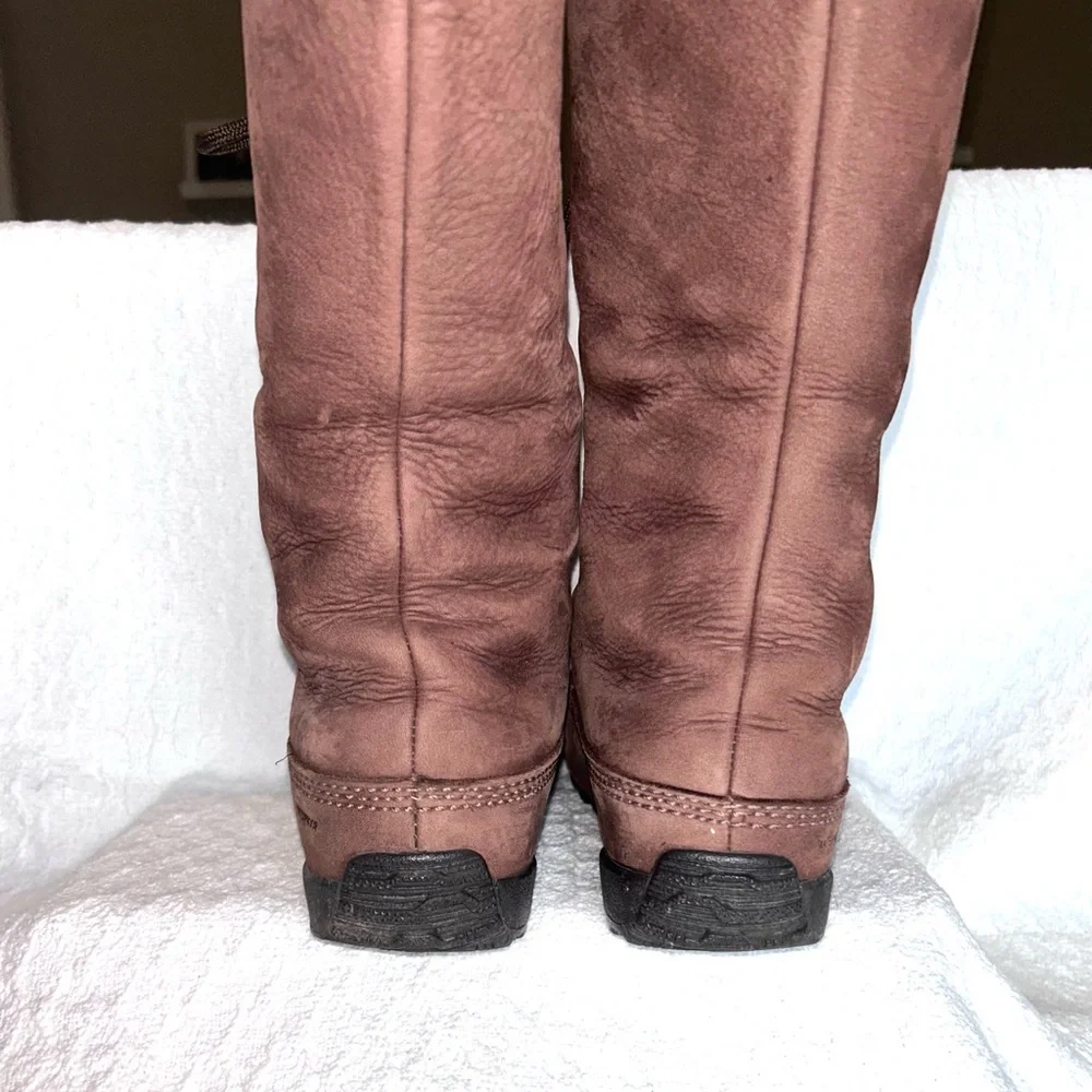 Sorel brown lace-up winter boots women's 8 - Picture 9 of 16